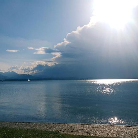 Ad Fontes Suite - 80Qm Mit 3 Zi & Sauna & 2 Badern Am Chiemsee! Übersee Kültér fotó